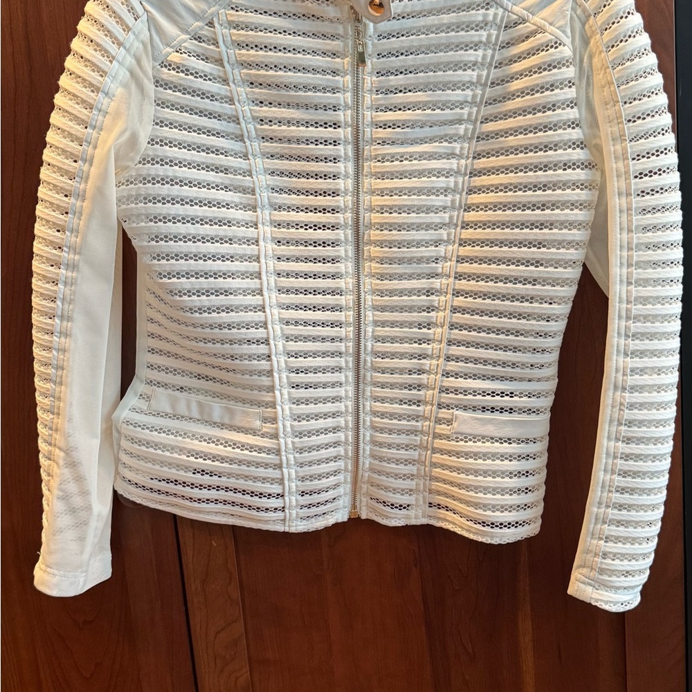 White Textured Jacket